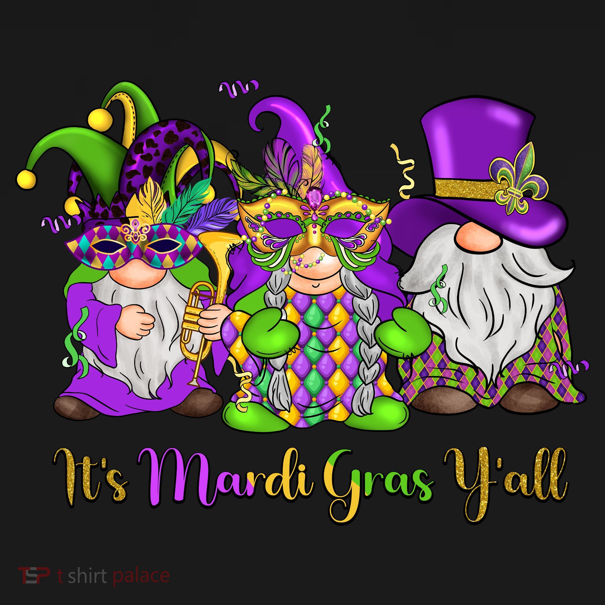 It's Mardi Gras Y'all Gnome Fat Tuesday Gift Fleur De Lis Toddler Hoodie