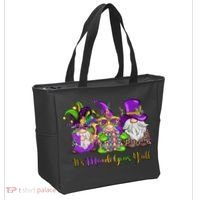 It's Mardi Gras Y'all Gnome Fat Tuesday Gift Fleur De Lis Tote Bag thumb 2
