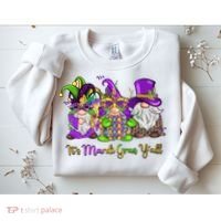 It's Mardi Gras Y'all Gnome Fat Tuesday Gift Fleur De Lis Sweatshirt thumb 2