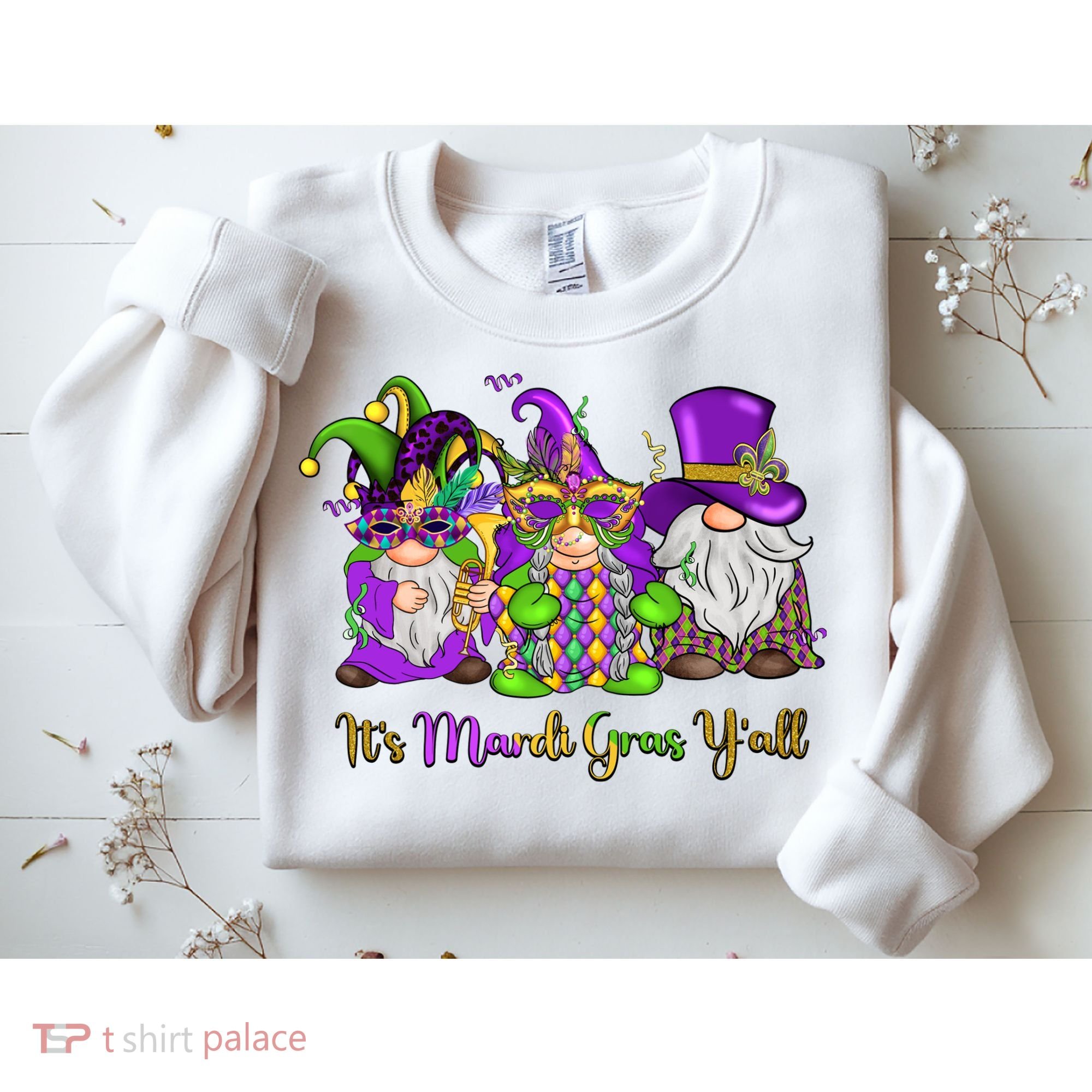 It's Mardi Gras Y'all Gnome Fat Tuesday Gift Fleur De Lis Sweatshirt