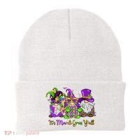 It's Mardi Gras Y'all Gnome Fat Tuesday Gift Fleur De Lis Beanie thumb 0