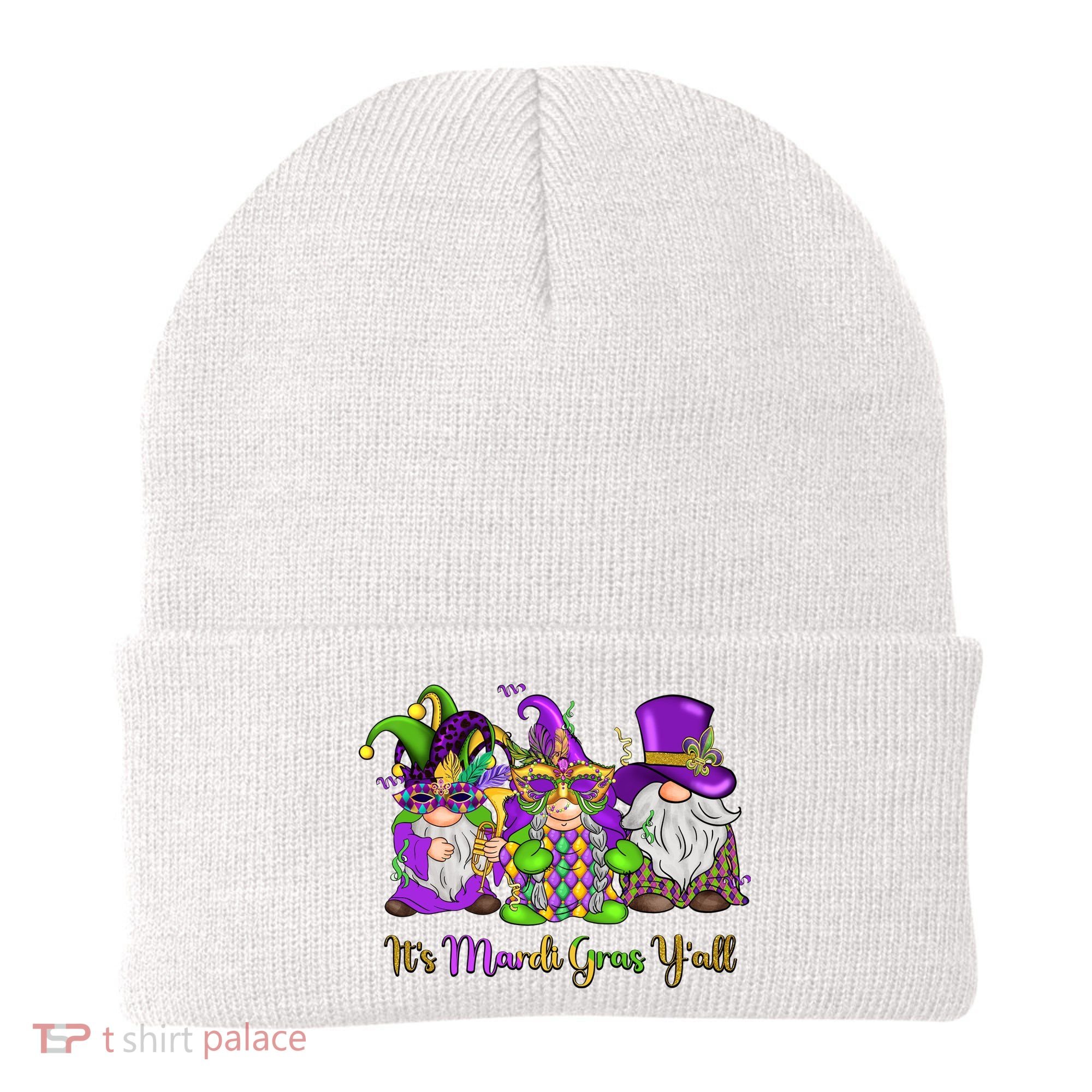 It's Mardi Gras Y'all Gnome Fat Tuesday Gift Fleur De Lis Beanie