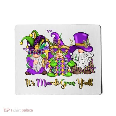It's Mardi Gras Y'all Gnome Fat Tuesday Gift Fleur De Lis Mousepad