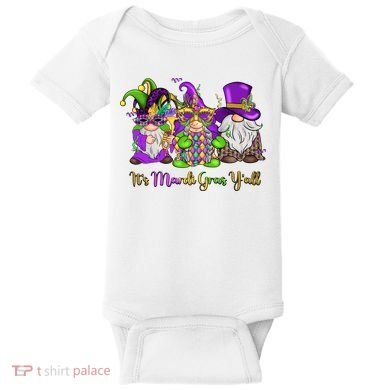 It's Mardi Gras Y'all Gnome Fat Tuesday Gift Fleur De Lis Baby Bodysuit