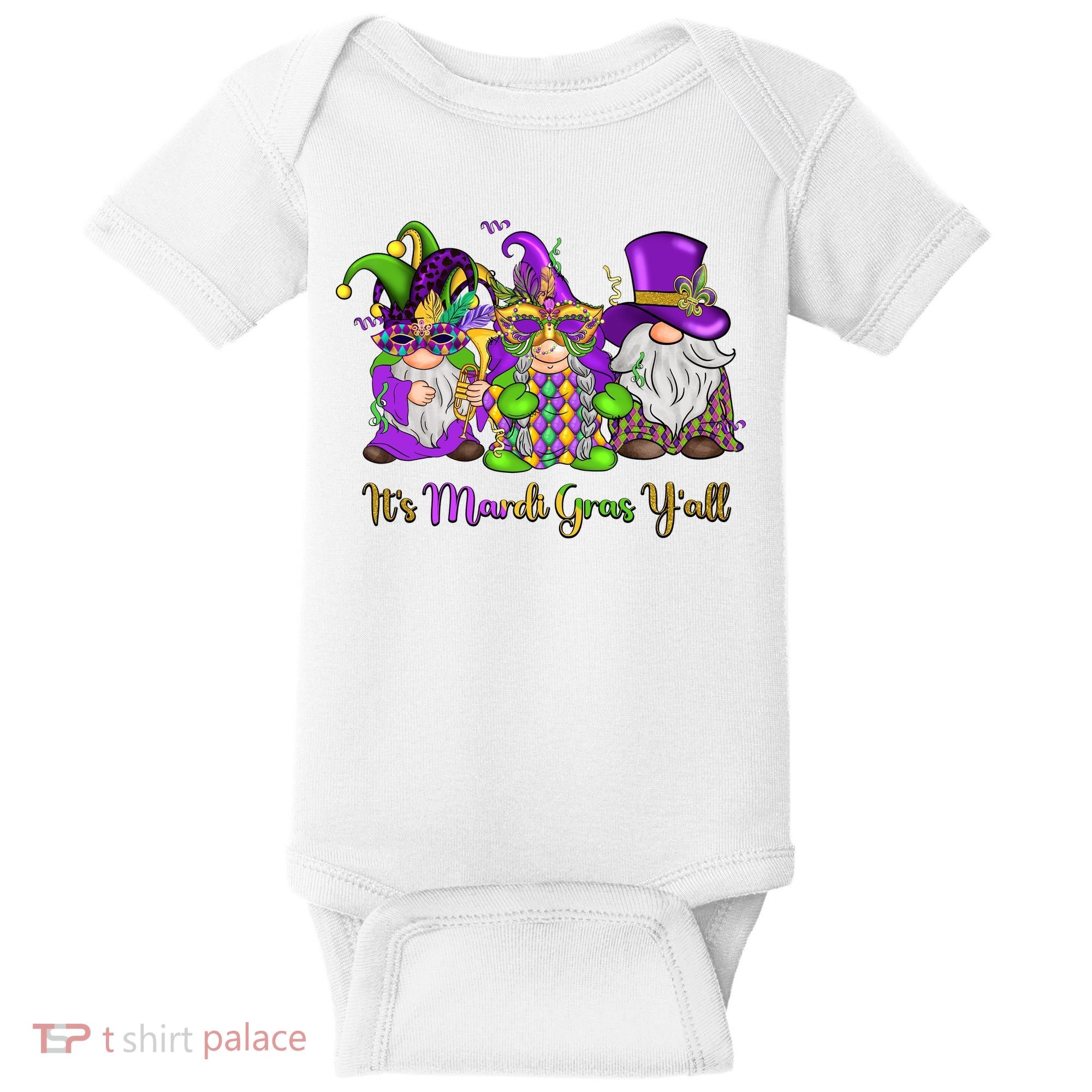 It's Mardi Gras Y'all Gnome Fat Tuesday Gift Fleur De Lis Baby Bodysuit