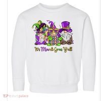 It's Mardi Gras Y'all Gnome Fat Tuesday Gift Fleur De Lis Toddler Sweatshirt thumb 0