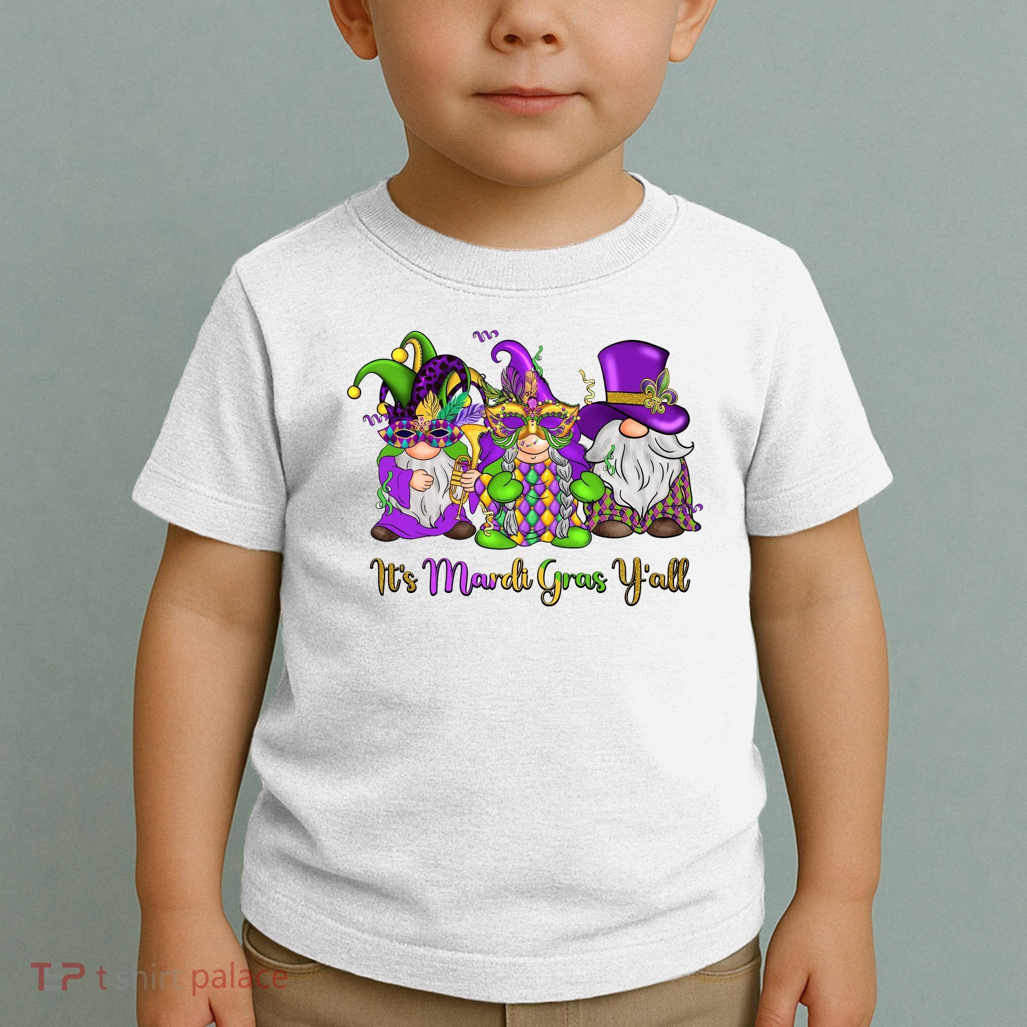 It's Mardi Gras Y'all Gnome Fat Tuesday Gift Fleur De Lis Toddler T-Shirt