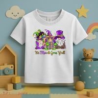 It's Mardi Gras Y'all Gnome Fat Tuesday Gift Fleur De Lis Toddler T-Shirt thumb 3
