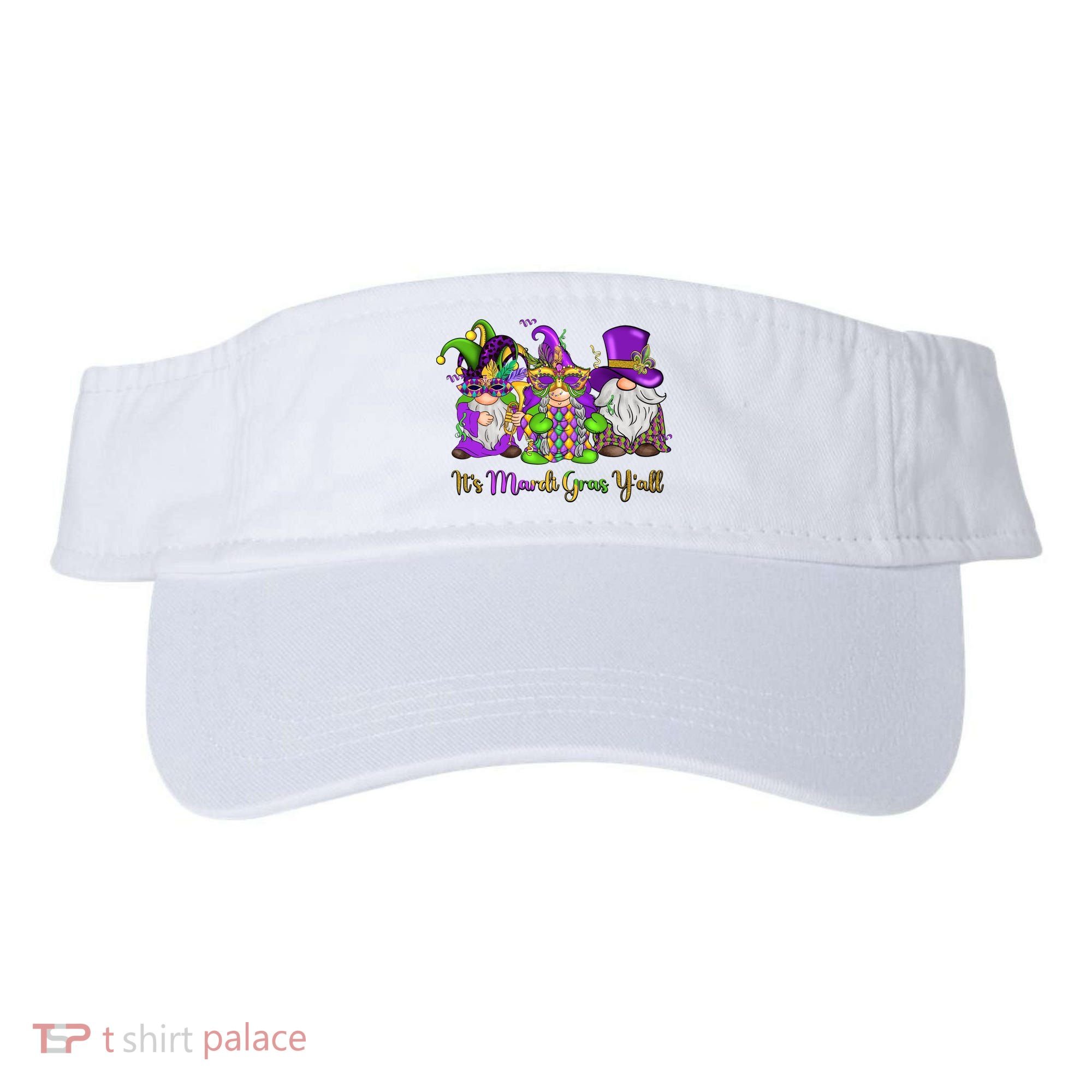 It's Mardi Gras Y'all Gnome Fat Tuesday Gift Fleur De Lis Visor