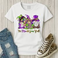 It's Mardi Gras Y'all Gnome Fat Tuesday Gift Fleur De Lis Women's T-Shirt thumb 3