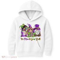 It's Mardi Gras Y'all Gnome Fat Tuesday Gift Fleur De Lis Kids Hoodie thumb 0