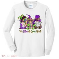 It's Mardi Gras Y'all Gnome Fat Tuesday Gift Fleur De Lis Kids Long Sleeve Shirt thumb 0