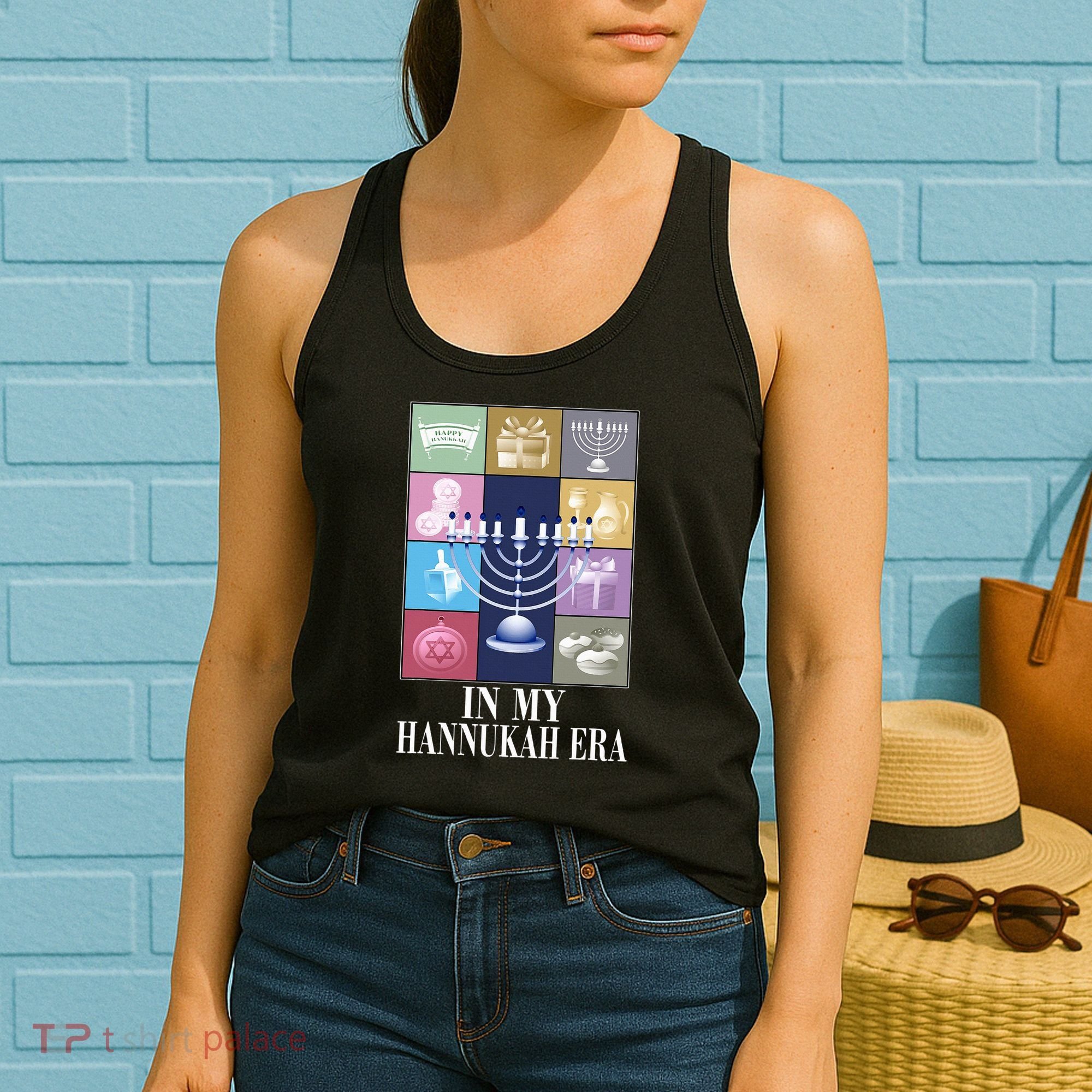 In My Hanukkah Era Ugly Jewish Xmas Funny Christmas Hanukkah   Women's Tank Top