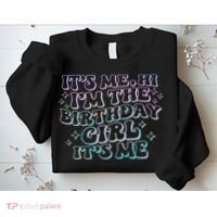It's Me Hi I'm Birthday Girl It's Me Groovy  Sweatshirt thumb 2