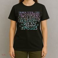 It's Me Hi I'm Birthday Girl It's Me Groovy  T-Shirt thumb 4