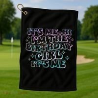 It's Me Hi I'm Birthday Girl It's Me Groovy  Golf Towel thumb 1