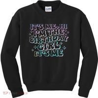 It's Me Hi I'm Birthday Girl It's Me Groovy  Kids Sweatshirt thumb 0
