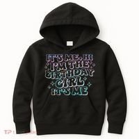 It's Me Hi I'm Birthday Girl It's Me Groovy  Kids Hoodie thumb 0