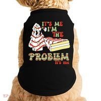 Its Me Hi Im The Problem Its Me Christmas Tree Cake Doggie Tank thumb 0