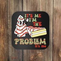 Its Me Hi Im The Problem Its Me Christmas Tree Cake Coaster thumb 0