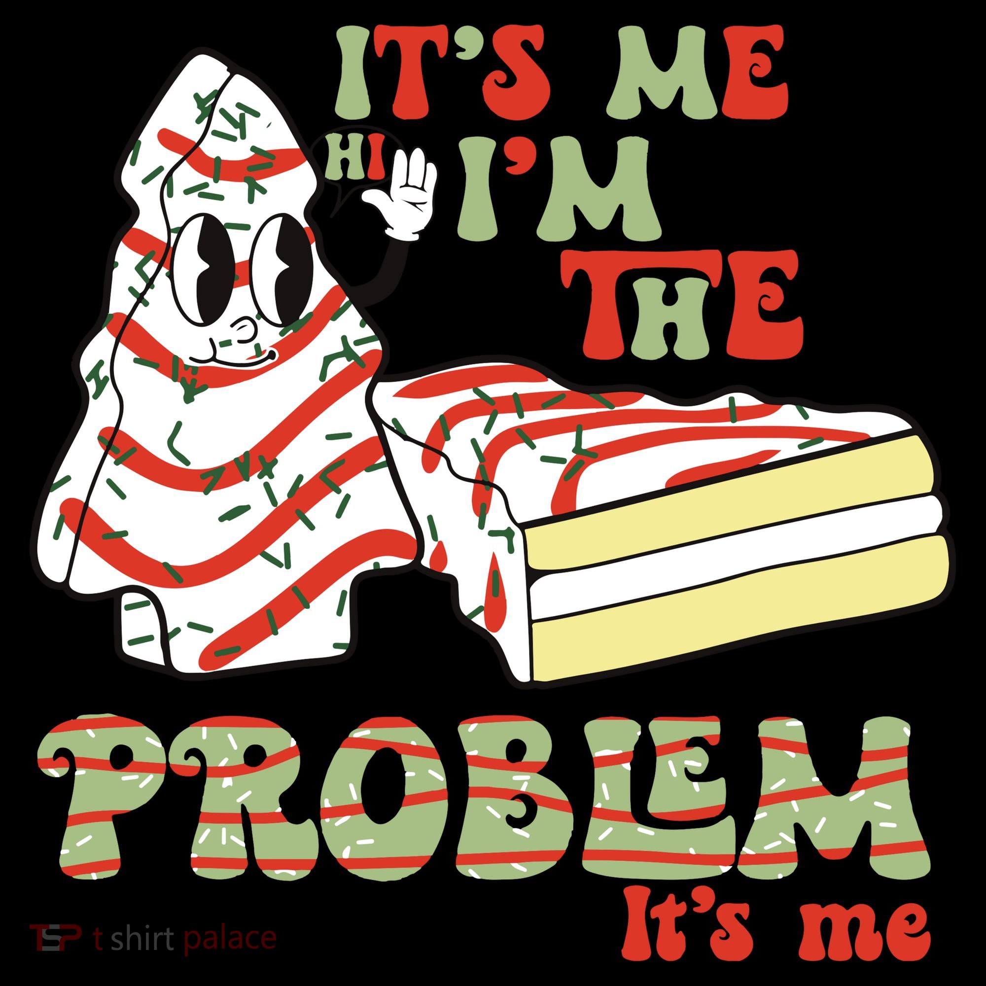 Its Me Hi Im The Problem Its Me Christmas Tree Cake Coaster