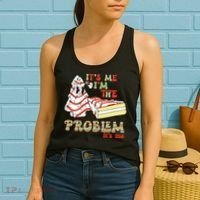 Its Me Hi Im The Problem Its Me Christmas Tree Cake Women's Tank Top thumb 2