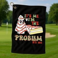 Its Me Hi Im The Problem Its Me Christmas Tree Cake Golf Towel thumb 1