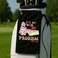 Its Me Hi Im The Problem Its Me Christmas Tree Cake Golf Towel thumb 2