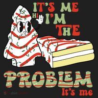 Its Me Hi Im The Problem Its Me Christmas Tree Cake Golf Towel thumb 3