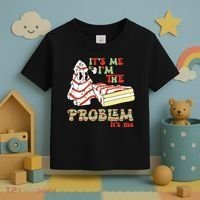 Its Me Hi Im The Problem Its Me Christmas Tree Cake Toddler T-Shirt thumb 3
