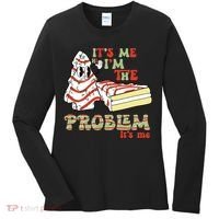 Its Me Hi Im The Problem Its Me Christmas Tree Cake Women's Long Sleeve Shirt thumb 0