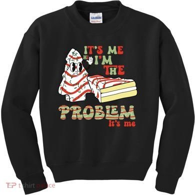 Its Me Hi Im The Problem Its Me Christmas Tree Cake Kids Sweatshirt