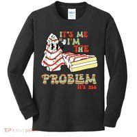 Its Me Hi Im The Problem Its Me Christmas Tree Cake Kids Long Sleeve Shirt thumb 0