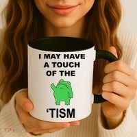 I May Have A Touch Of The Tism Frog Coffee Mug thumb 3