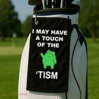 I May Have A Touch Of The Tism Frog Golf Towel thumb 2