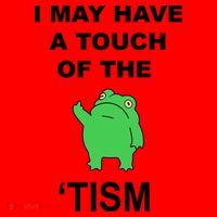 I May Have A Touch Of The Tism Frog Santa Hat thumb 1