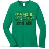 It's Me, Hi, I'm The Drunkest Funny Drinking St Patricks Day Women's Long Sleeve Shirt thumb 0