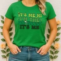 It's Me, Hi, I'm The Drunkest Funny Drinking St Patricks Day Women's T-Shirt thumb 2
