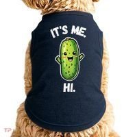 It's Me Hi I'm The Pickle Funny Pickles Lover Doggie Tank thumb 0