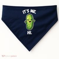 It's Me Hi I'm The Pickle Funny Pickles Lover USA-Made Doggie Bandana thumb 0