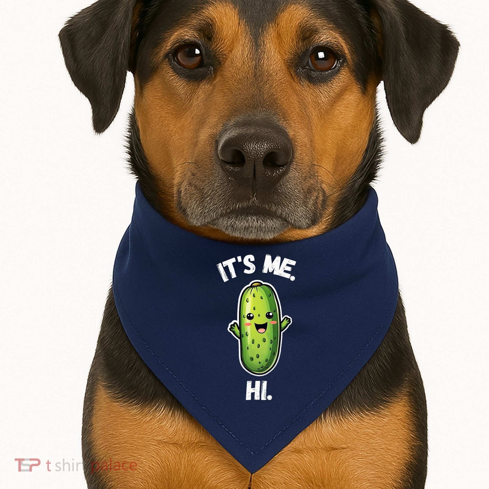 It's Me Hi I'm The Pickle Funny Pickles Lover USA-Made Doggie Bandana