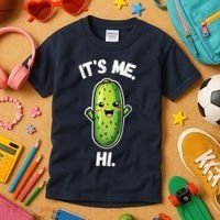 It's Me Hi I'm The Pickle Funny Pickles Lover Kids T-Shirt thumb 3