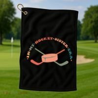 In My Hockey Sister Era Great Gift Golf Towel thumb 1