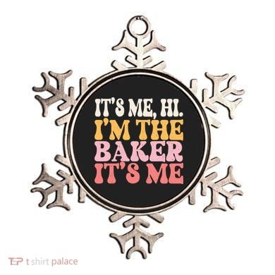 ItS Me Hi IM The Baker Cookie Baking Funny Woman Baker Ornament