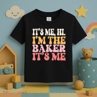 ItS Me Hi IM The Baker Cookie Baking Funny Woman Baker Toddler T-Shirt thumb 3