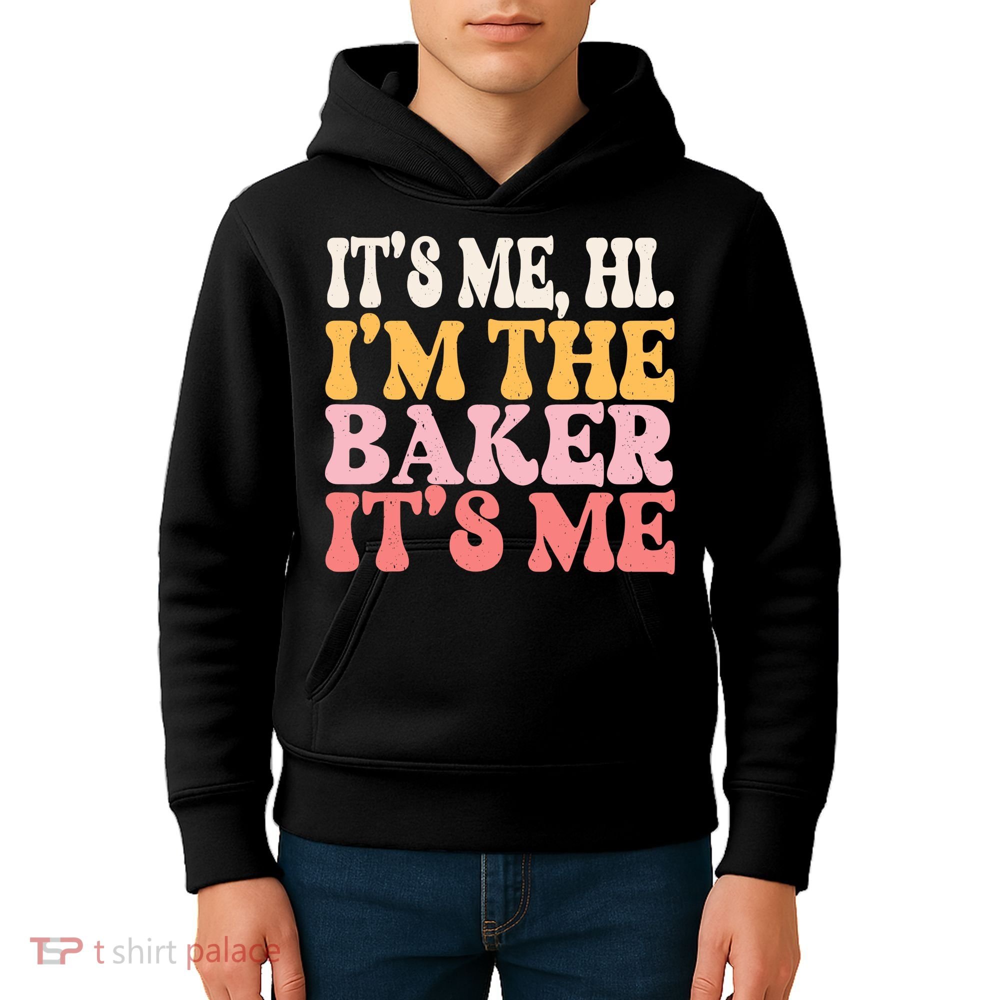 ItS Me Hi IM The Baker Cookie Baking Funny Woman Baker Kids Hoodie