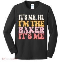ItS Me Hi IM The Baker Cookie Baking Funny Woman Baker Kids Long Sleeve Shirt thumb 0