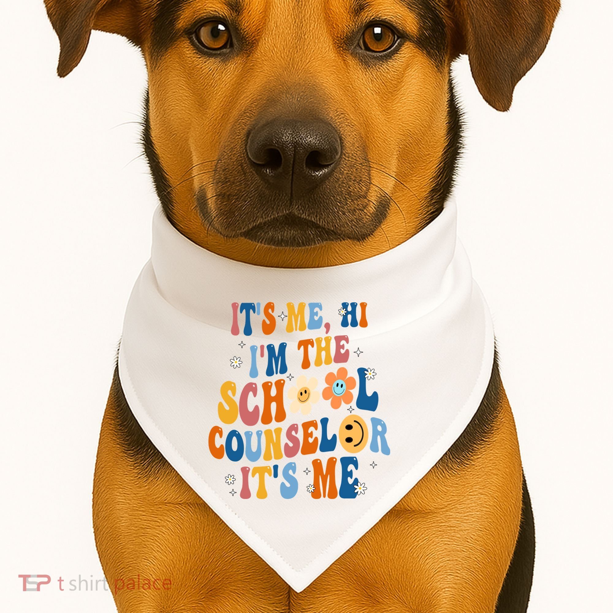 Its Me Hi Im The School Counselor Back To School USA-Made Doggie Bandana