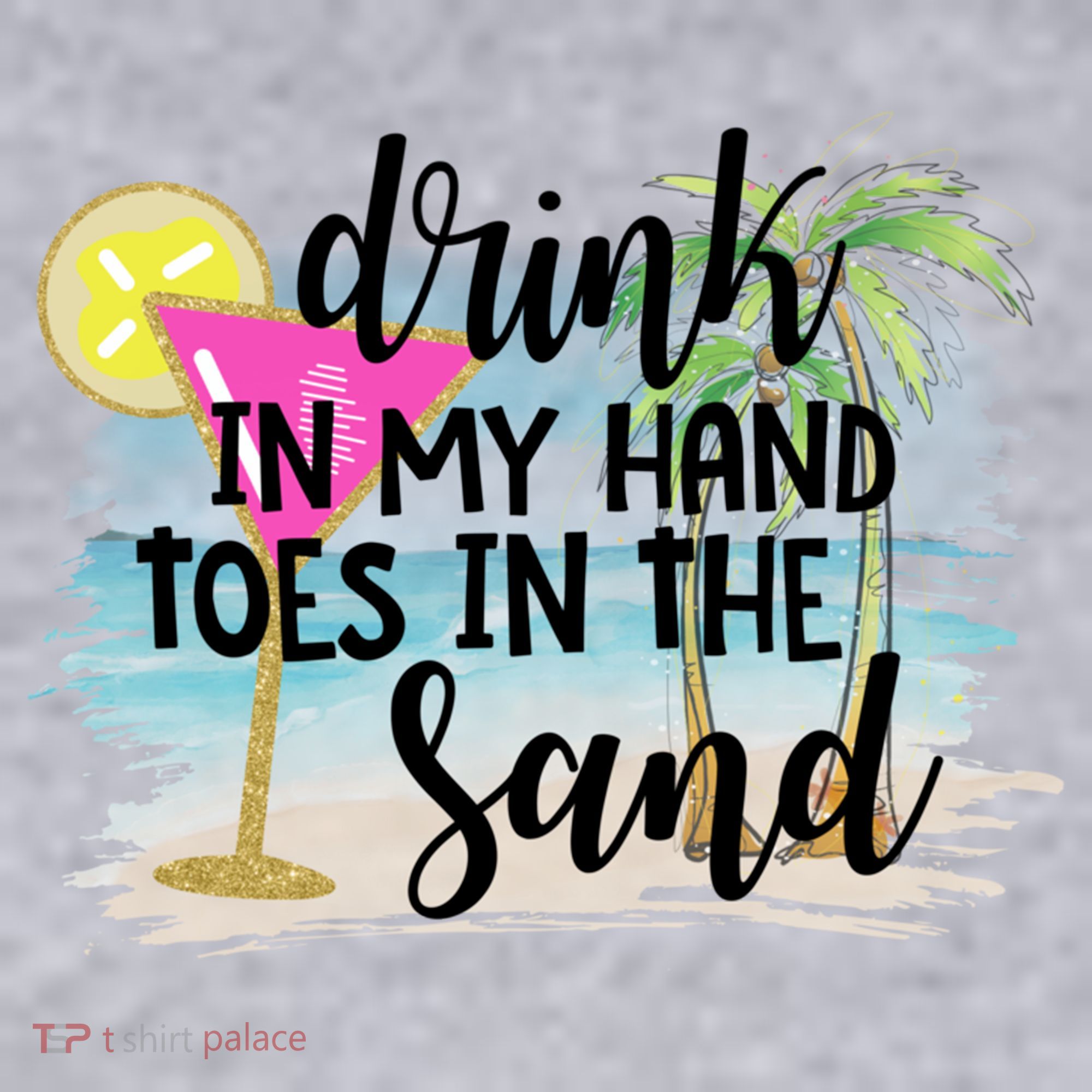 In My Hand Toes In The Sand Summer Vibes Beach Vacay Cool Gift Women's Sweatshirt