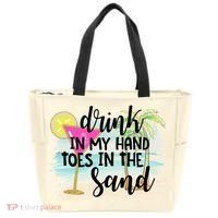 In My Hand Toes In The Sand Summer Vibes Beach Vacay Cool Gift Tote Bag thumb 0